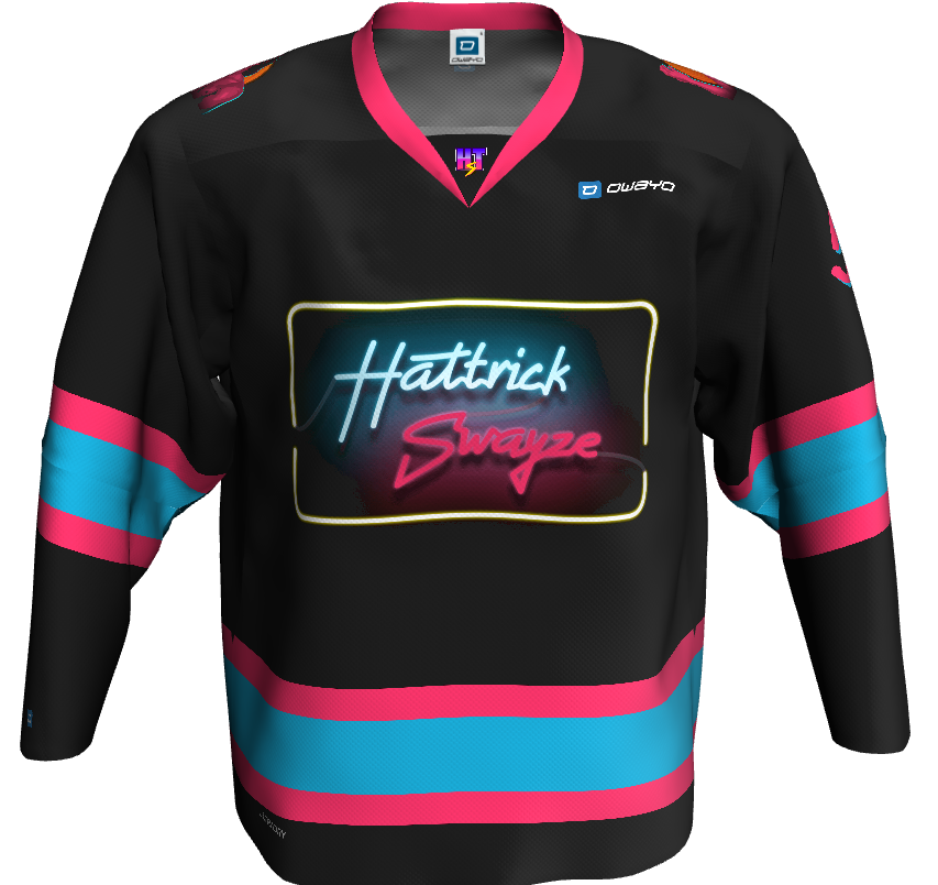 Hattrick Swayze Hockey Jersey  - Neon Sign