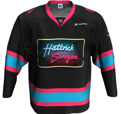 Hattrick Swayze Hockey Jersey  - Neon Sign