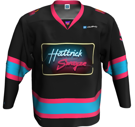 Hattrick Swayze Hockey Jersey  - Neon Sign